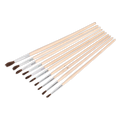 Touch-Up Paint Brush Assortment with Wooden Handle 10pc