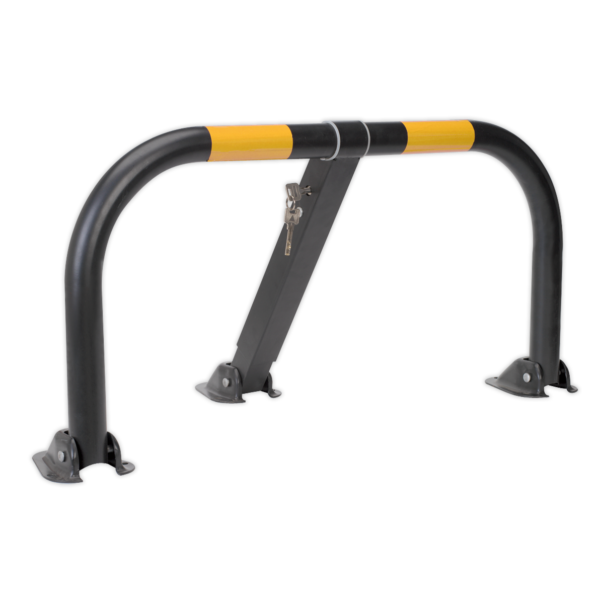 Triple Leg Parking Barrier with Integral Lock