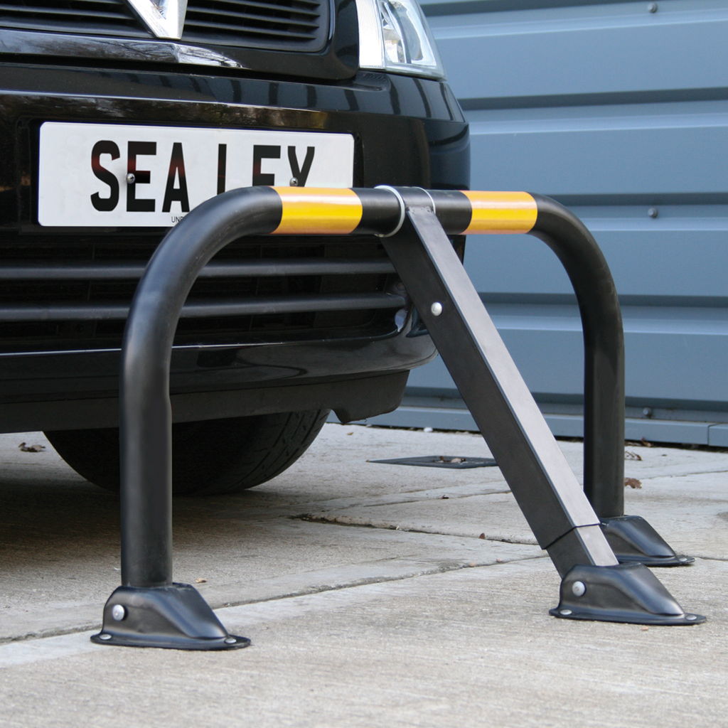 Triple Leg Parking Barrier with Integral Lock