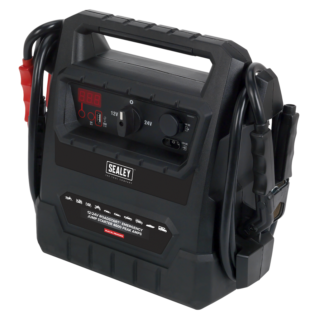 12/24V RoadStart® Emergency Jump Starter 4600 Peak Amps
