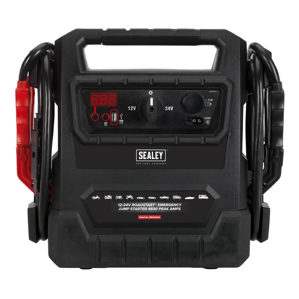 12/24V RoadStart® Emergency Jump Starter 4600 Peak Amps