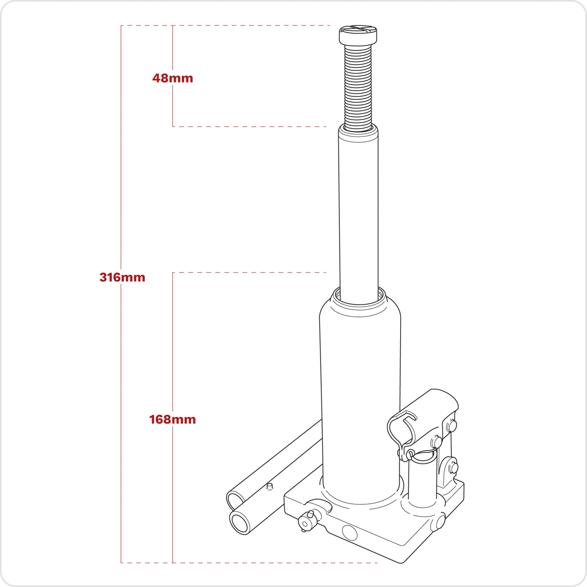 Viking Bottle Jack, 2 Tonne (PBJ2S)