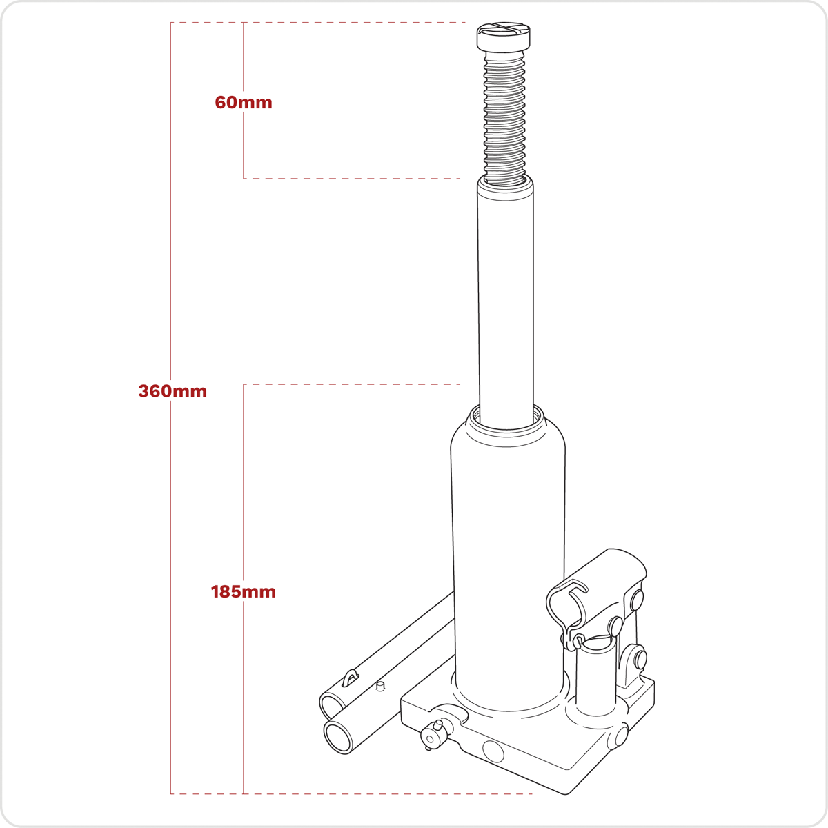 Viking Bottle Jack, 3 Tonne (PBJ3S)