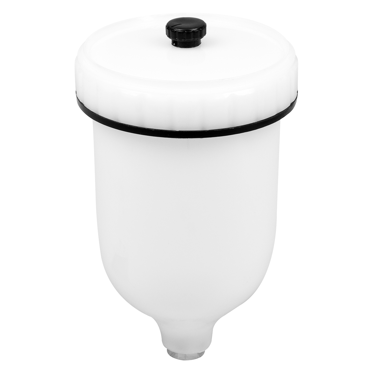 Paint Spray Gun Pot with Brass Fitting 600ml - White