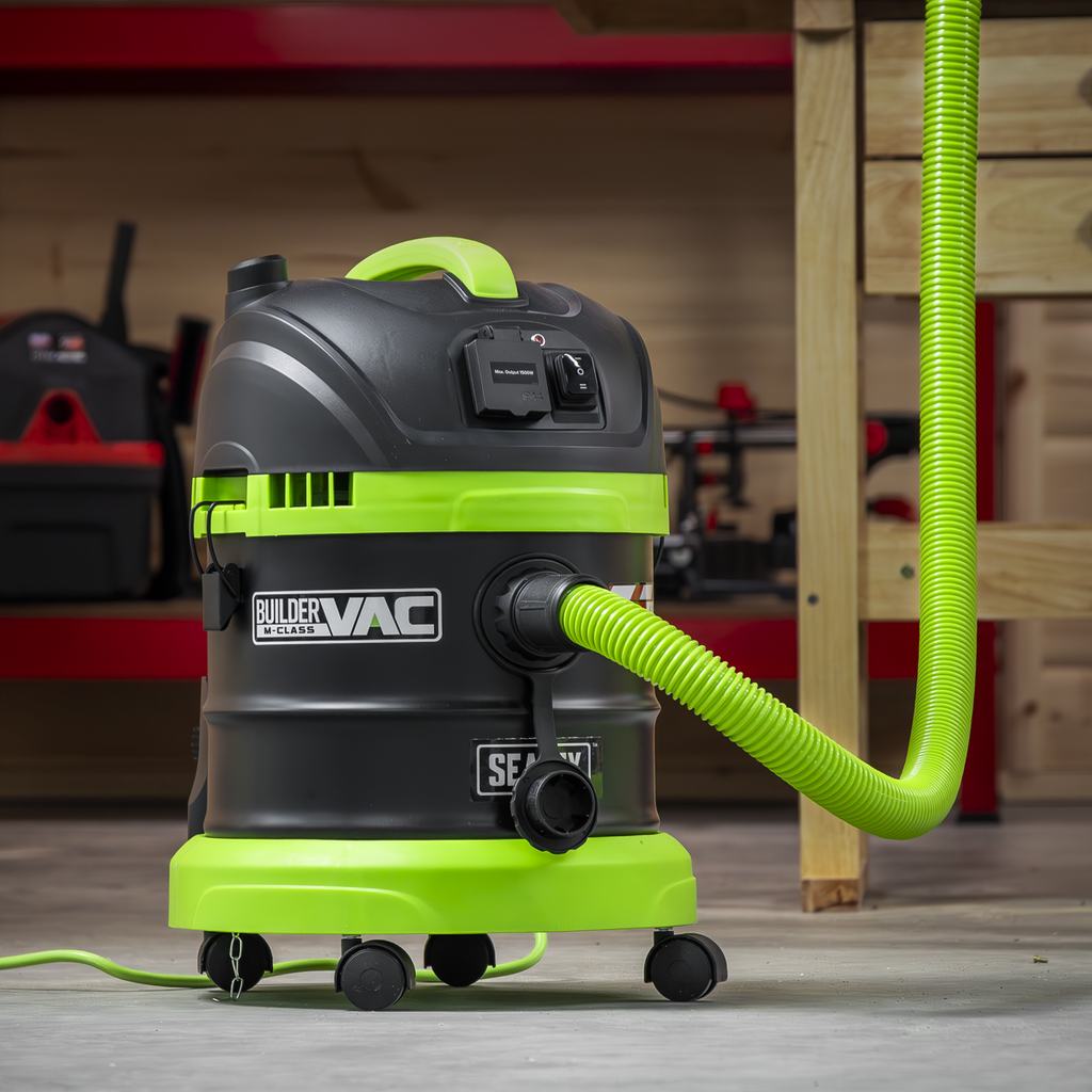 BuilderVac® M Class Wet & Dry Vacuum Cleaner with Stainless Steel Drum, 15L, 1400W (PC150BV)