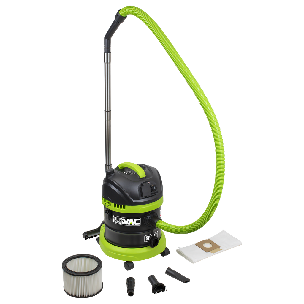 BuilderVac® M Class Wet & Dry Vacuum Cleaner with Stainless Steel Drum, 15L, 1400W (PC150BV)