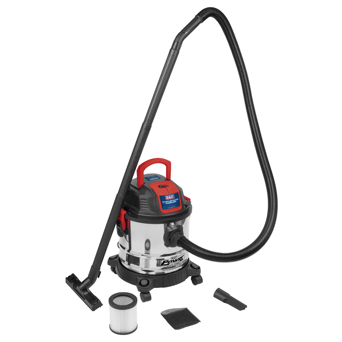 20L Vacuum Cleaner Wet & Dry Stainless Steel Drum 1200W/230V
