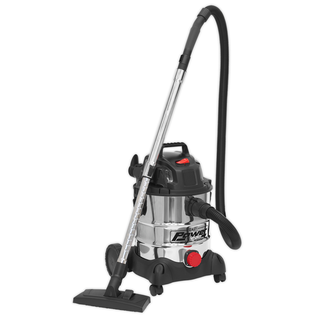 Wet & Dry Vacuum Cleaner with Stainless Steel Drum, 20L, 1250W (PC200SD)