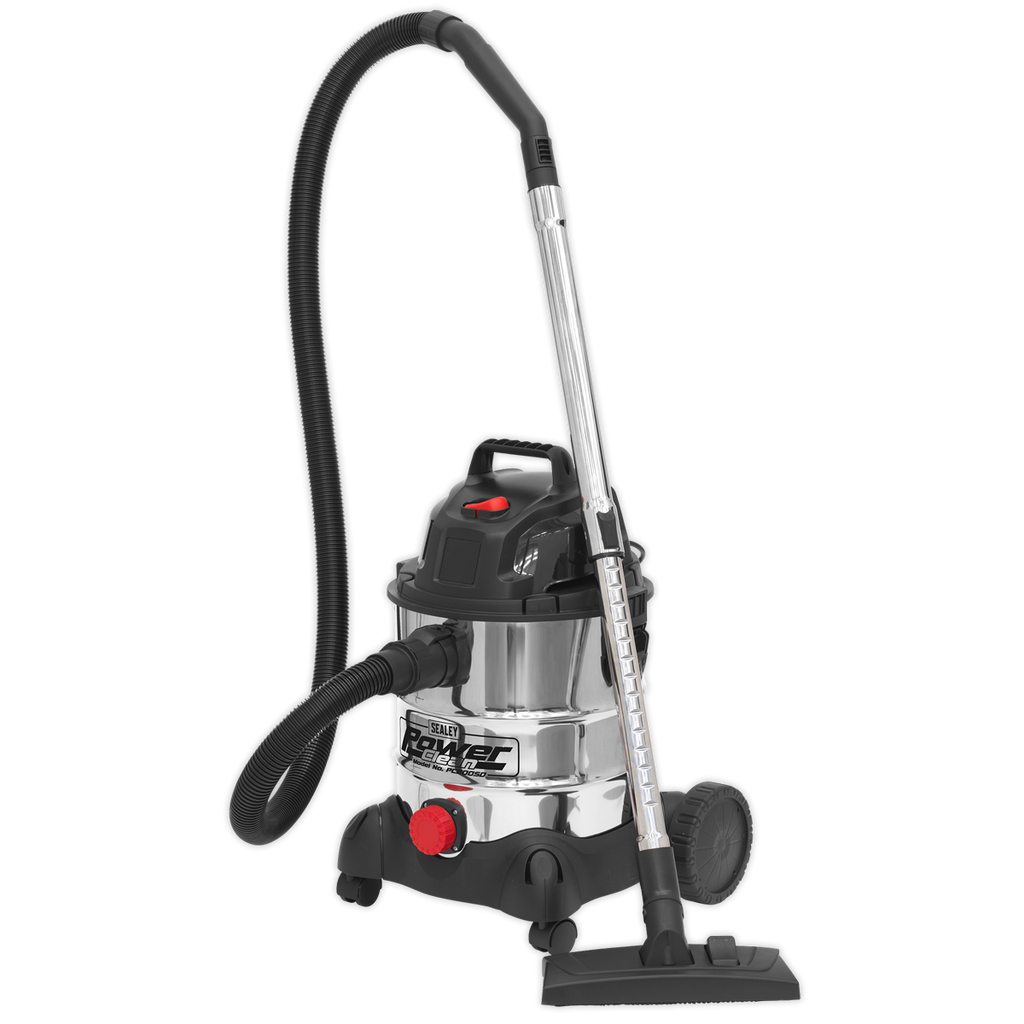 Wet & Dry Vacuum Cleaner with Stainless Steel Drum, 20L, 1250W (PC200SD)