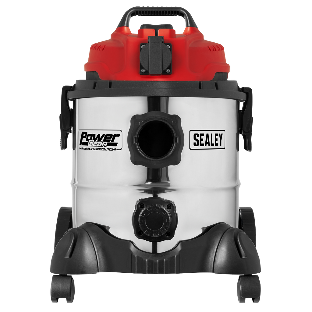 20L Industrial Vacuum Cleaner Wet & Dry with Stainless Steel Drum & Auto Start 1400W/230V