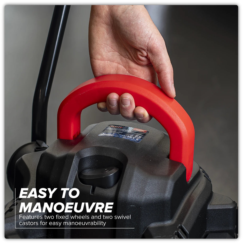 30L Vacuum Cleaner Wet & Dry with Stainless Steel Drum & Detachable Leaf Blower 1200W/230V