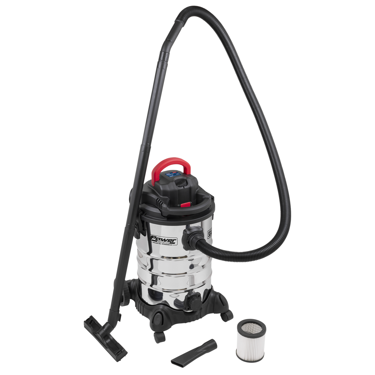 30L Vacuum Cleaner Wet & Dry with Stainless Steel Drum & Detachable Leaf Blower 1200W/230V