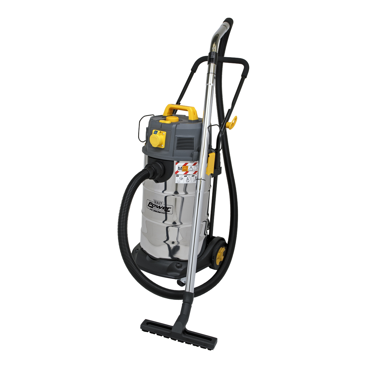 M Class Dust-Free Vacuum Cleaner Wet & Dry Stainless Steel Drum 38L 1100W/110V