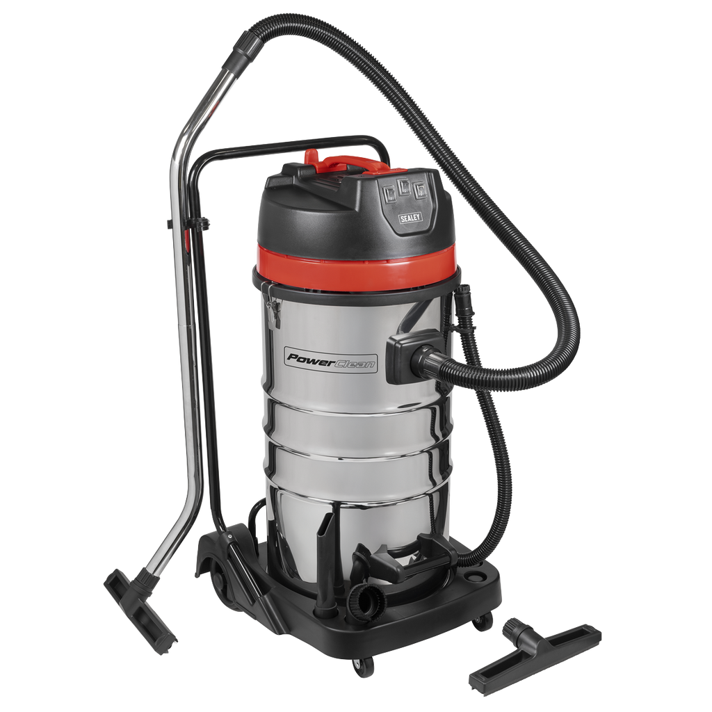 100L Vacuum Cleaner Wet & Dry with Stainless Steel Drum 3000W/230V