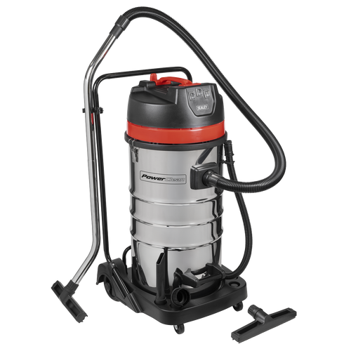 100L Vacuum Cleaner Wet & Dry with Stainless Steel Drum 3000W/230V