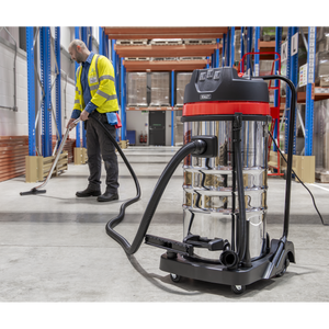 100L Vacuum Cleaner Wet & Dry with Stainless Steel Drum 3000W/230V