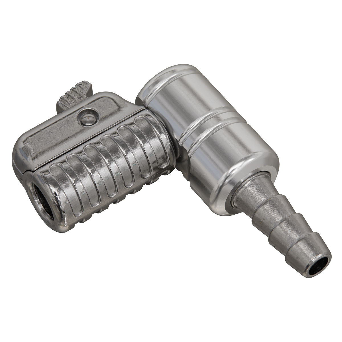 PCL 90° Angled Swivel Tyre Inflator Clip-On Connector 8mm Bore