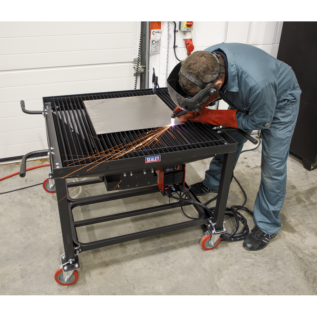 Adjustable Height Plasma Cutting Table/Workbench with Castor Wheels