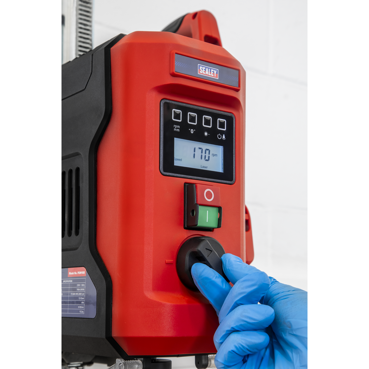 Bench Pillar Drill with Digital Display & Laser Guide, 2-Speed, 720W (PDM10B) (Factory Refurbished B)