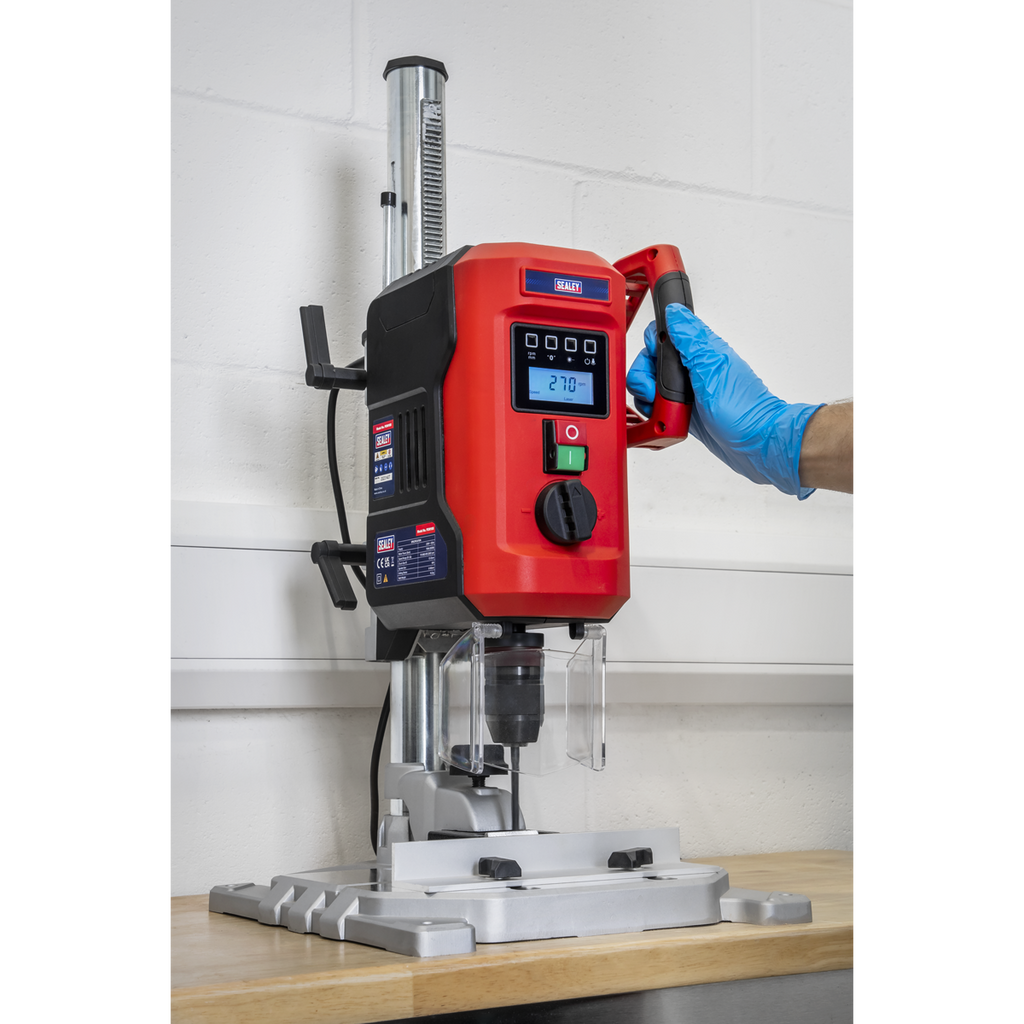 Bench Pillar Drill with Digital Display & Laser Guide, 2-Speed, 720W (PDM10B) (Factory Refurbished B)