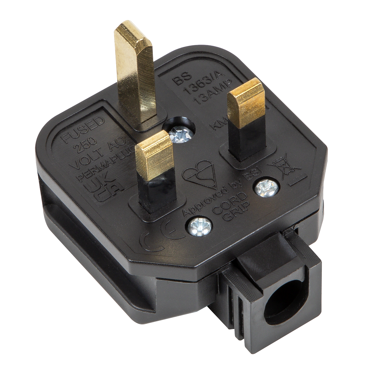13A Heavy-Duty Plug - Black