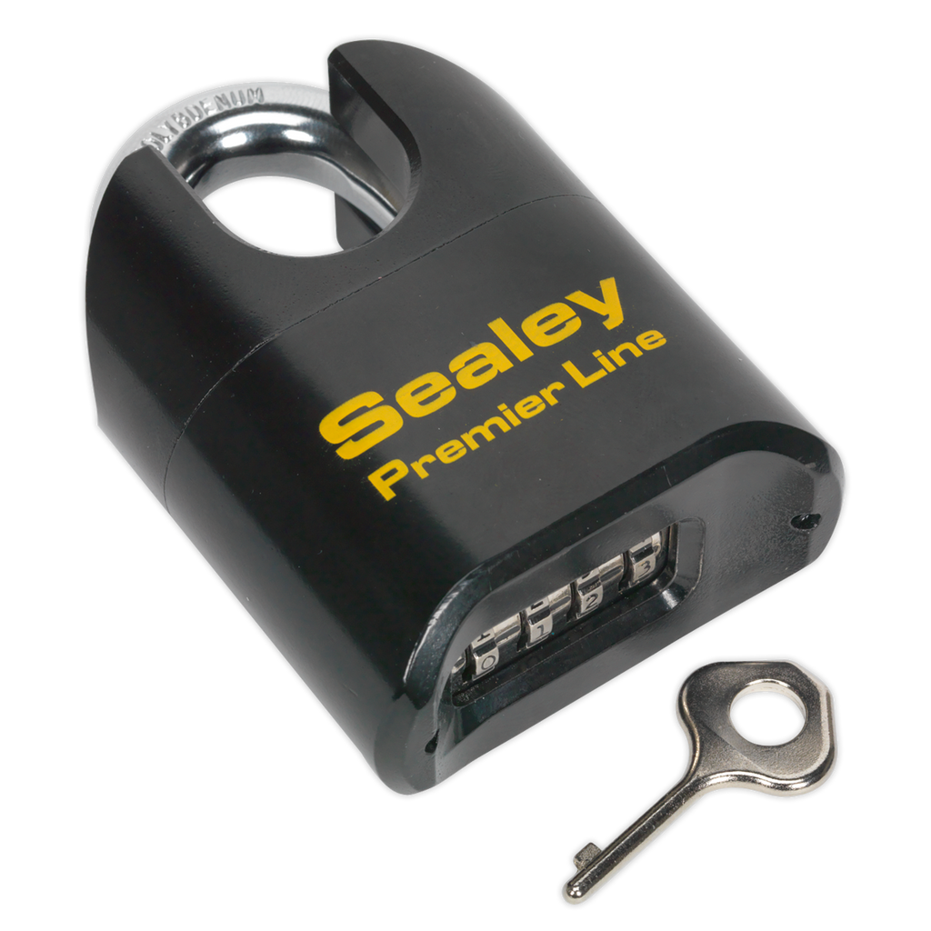 Premier™ Steel Body Combination Padlock Shrouded Shackle 62m