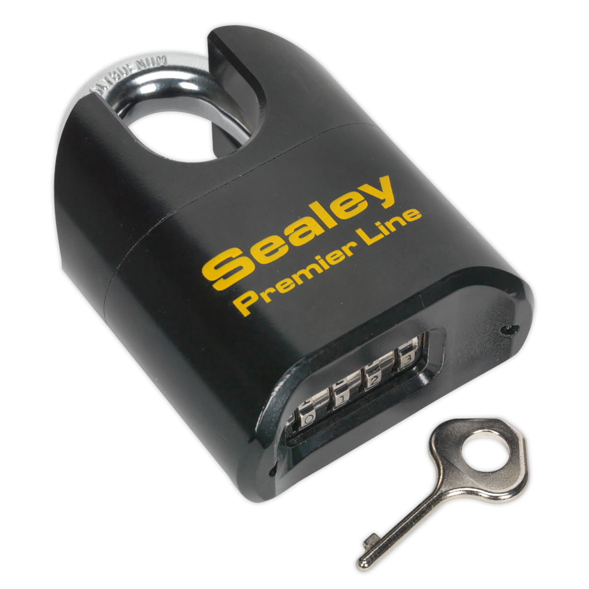 Premier™ Steel Body Combination Padlock Shrouded Shackle 62m