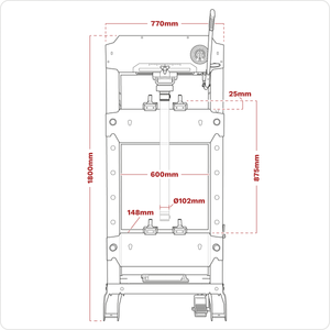 Viking Floor Type Air/Hydraulic Press with Sliding Ram and Foot Pedal 30 Tonne