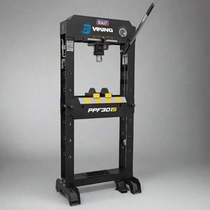 Viking Floor Type Air/Hydraulic Press with Sliding Ram and Foot Pedal 30 Tonne