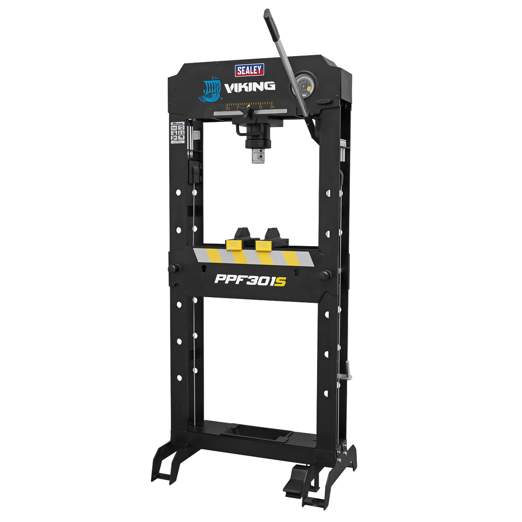 Viking Floor Type Air/Hydraulic Press with Sliding Ram and Foot Pedal 30 Tonne