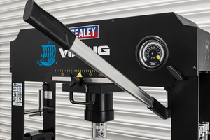 Viking Floor Type Air/Hydraulic Press with Sliding Ram and Foot Pedal 50 Tonne
