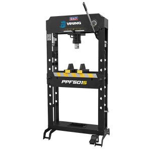 Viking Floor Type Air/Hydraulic Press with Sliding Ram and Foot Pedal 50 Tonne