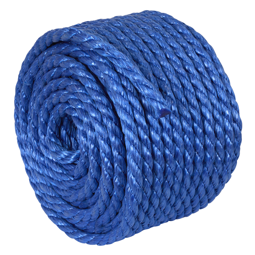 10mm x 30m Polypropylene Split Film Twisted Rope, Blue