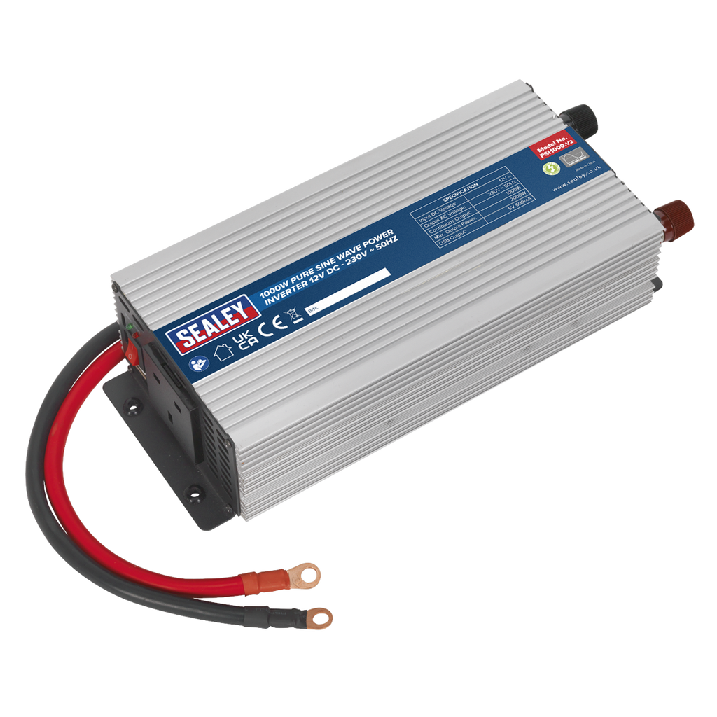 Pure Sine Wave Power Inverter, 1000W 12V (PSI1000)