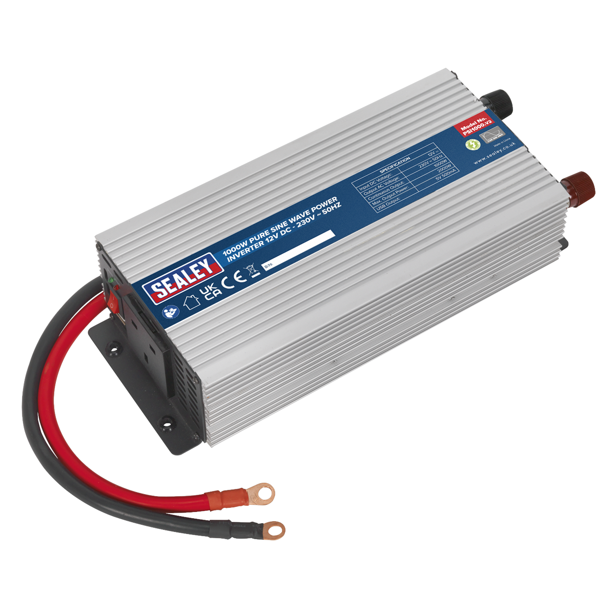 Pure Sine Wave Power Inverter, 1000W 12V (PSI1000)