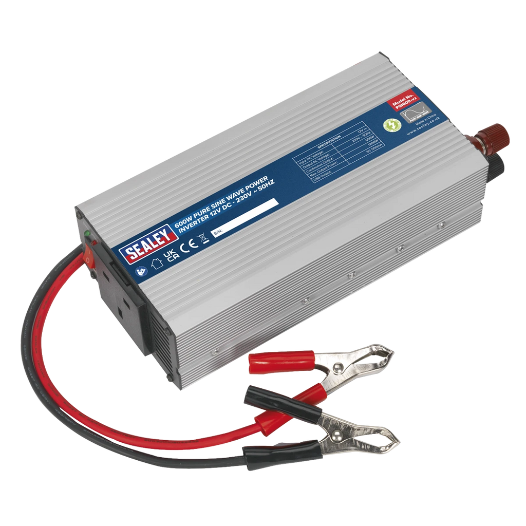 Pure Sine Wave Power Inverter 600W 12V