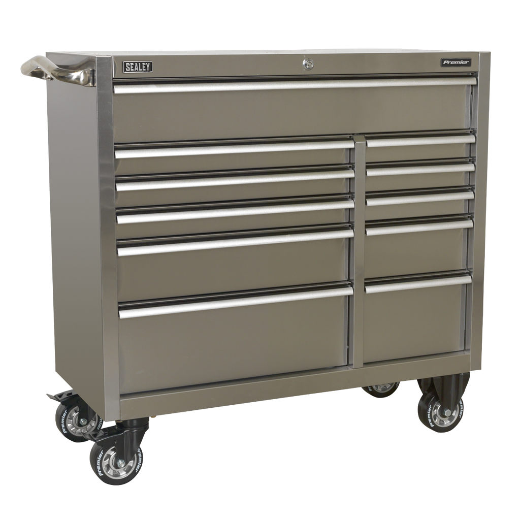 Premier™ Heavy-Duty Extra-Wide Rollcab 11 Drawer 1055mm - Stainless Steel