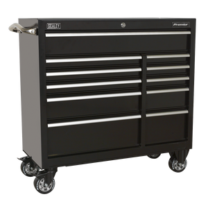 Premier™ Heavy-Duty Extra-Wide Rollcab 11 Drawer 1055mm - Black