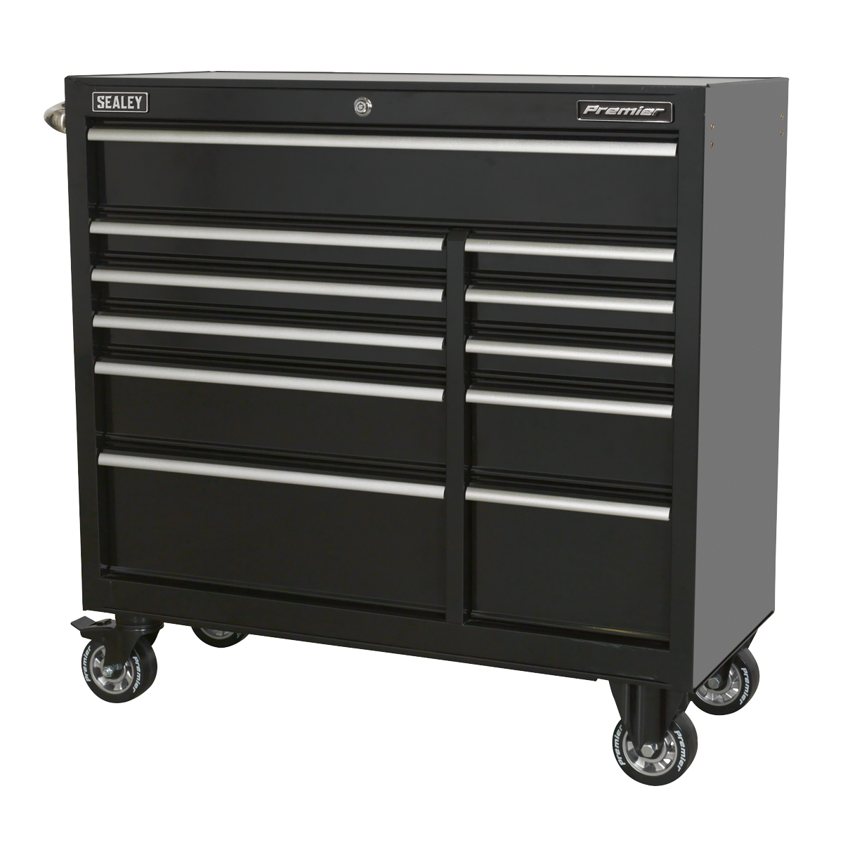 Premier™ Heavy-Duty Extra-Wide Rollcab 11 Drawer 1055mm - Black