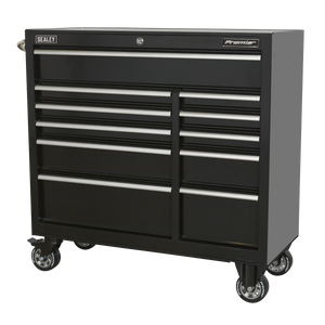 Premier™ Heavy-Duty Extra-Wide Rollcab 11 Drawer 1055mm - Black