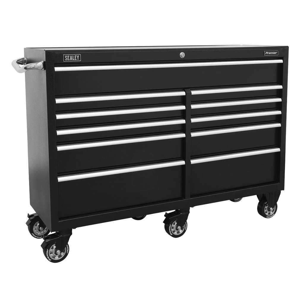Premier™ Heavy-Duty Extra-Wide Rollcab 11 Drawer 1430mm - Black