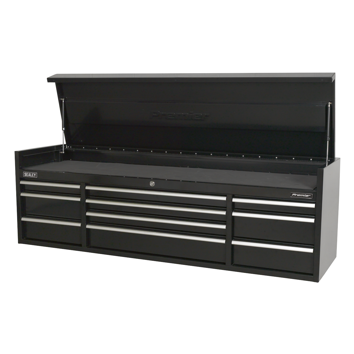 Premier™ Heavy-Duty Extra-Wide Topchest 10 Drawer 1830mm - Black