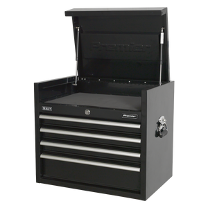 Premier™ Heavy-Duty Topchest 4 Drawer 660mm - Black