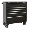 Premier™ Heavy-Duty Rollcab 930mm 6 Drawer - Black