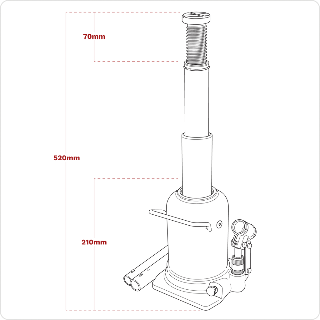 Viking Telescopic Bottle Jack, 10 Tonne (PTBJ10S)