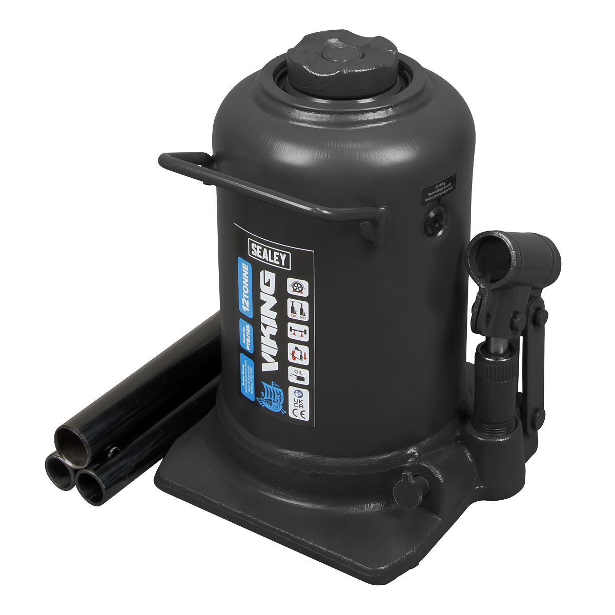 Viking Telescopic Bottle Jack, 12 Tonne (PTBJ12S)
