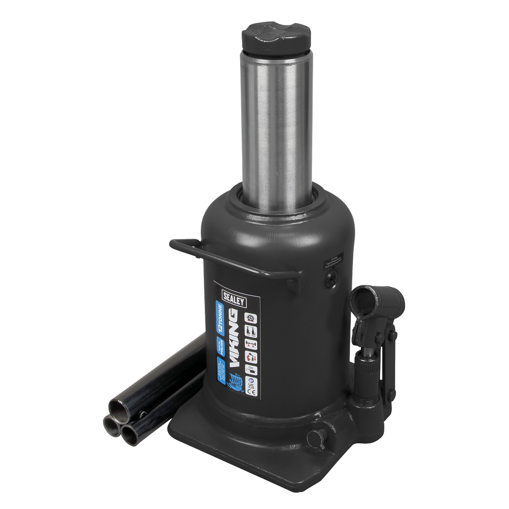 Viking Telescopic Bottle Jack, 12 Tonne (PTBJ12S)