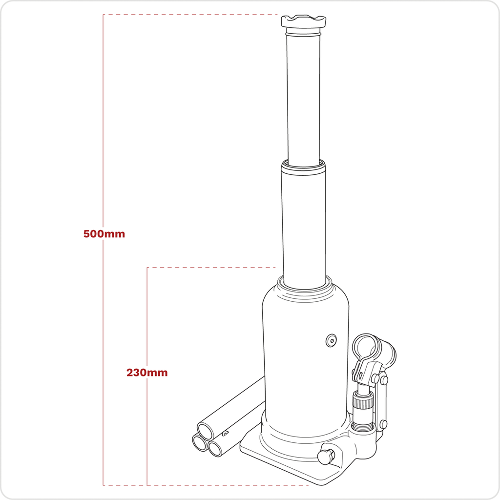 Viking Telescopic Bottle Jack, 5 Tonne (PTBJ5S)