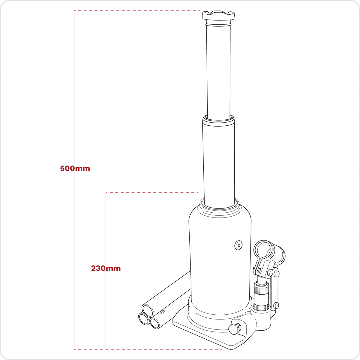 Viking Telescopic Bottle Jack, 5 Tonne (PTBJ5S)
