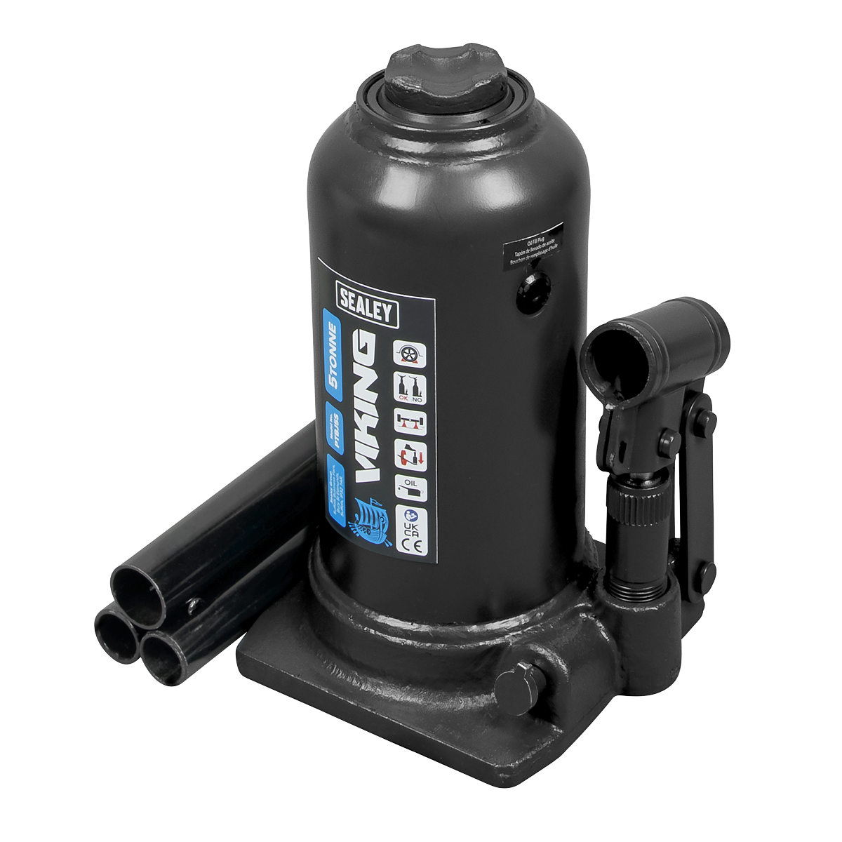 Viking Telescopic Bottle Jack, 5 Tonne (PTBJ5S)
